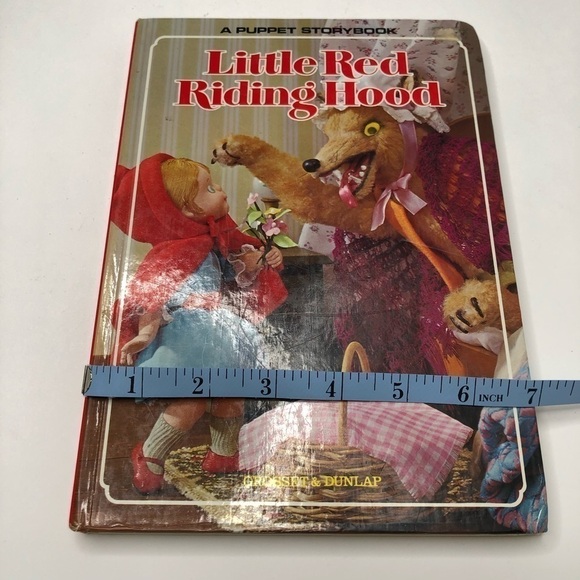 vintage 1970 Little Red Riding Hood Puppet Kids Children's Hardcover Storybook - Picture 15 of 15